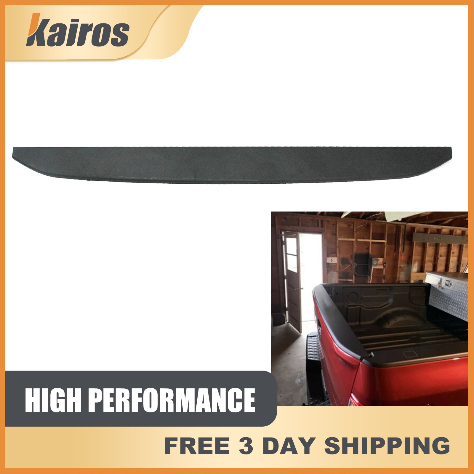 Fits 2016-21 Nissan Titan 5.6L V8 New Black Rear Tailgate Bed Cap Upper Molding Fits 2016-21 Nissan Titan 5.6L V8 New Black Rear Tailgate Bed Cap Upper Molding