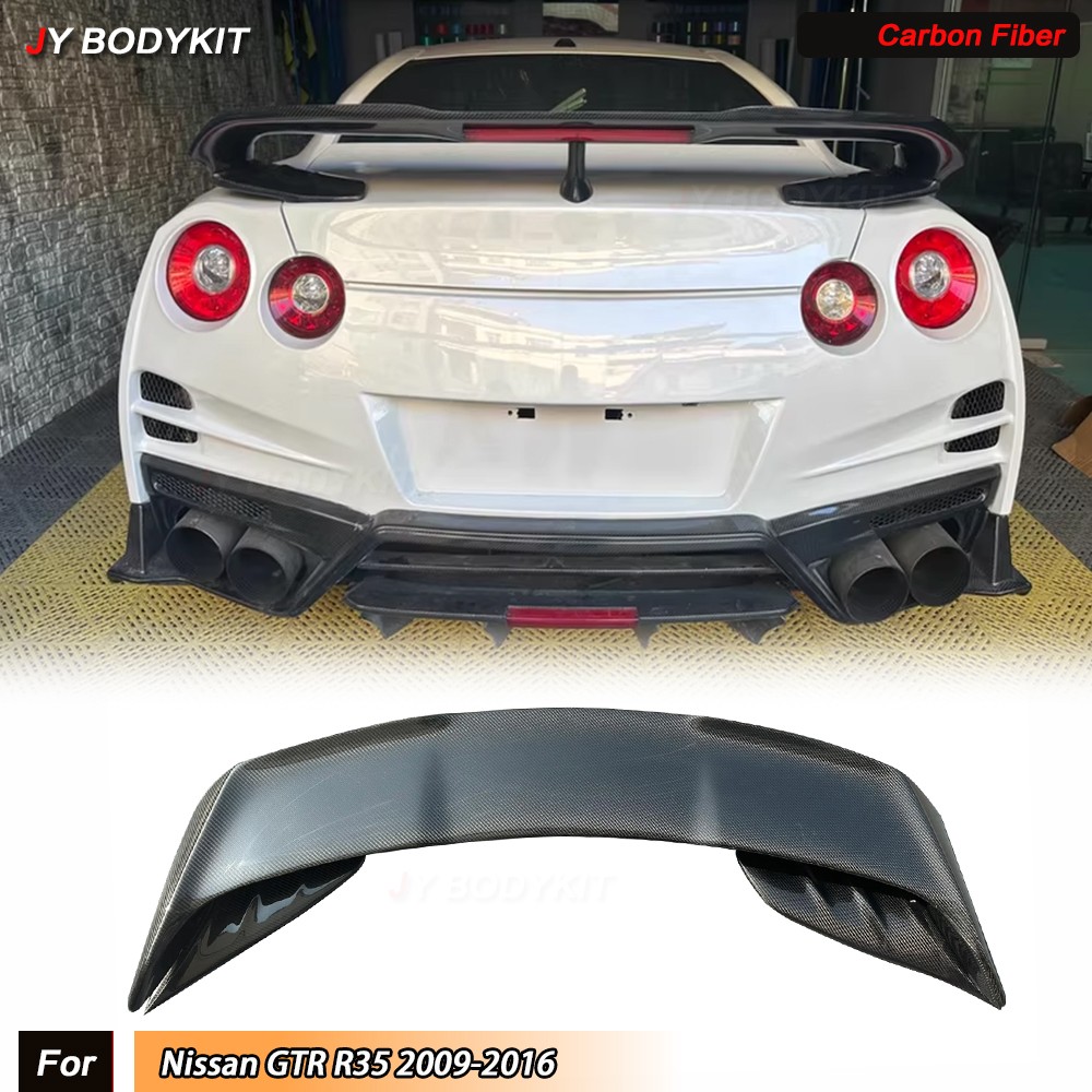 Carbon Fiber Rear Wing Trunk Spoiler Without Light for Nissan GT-R GTR R35 09-16