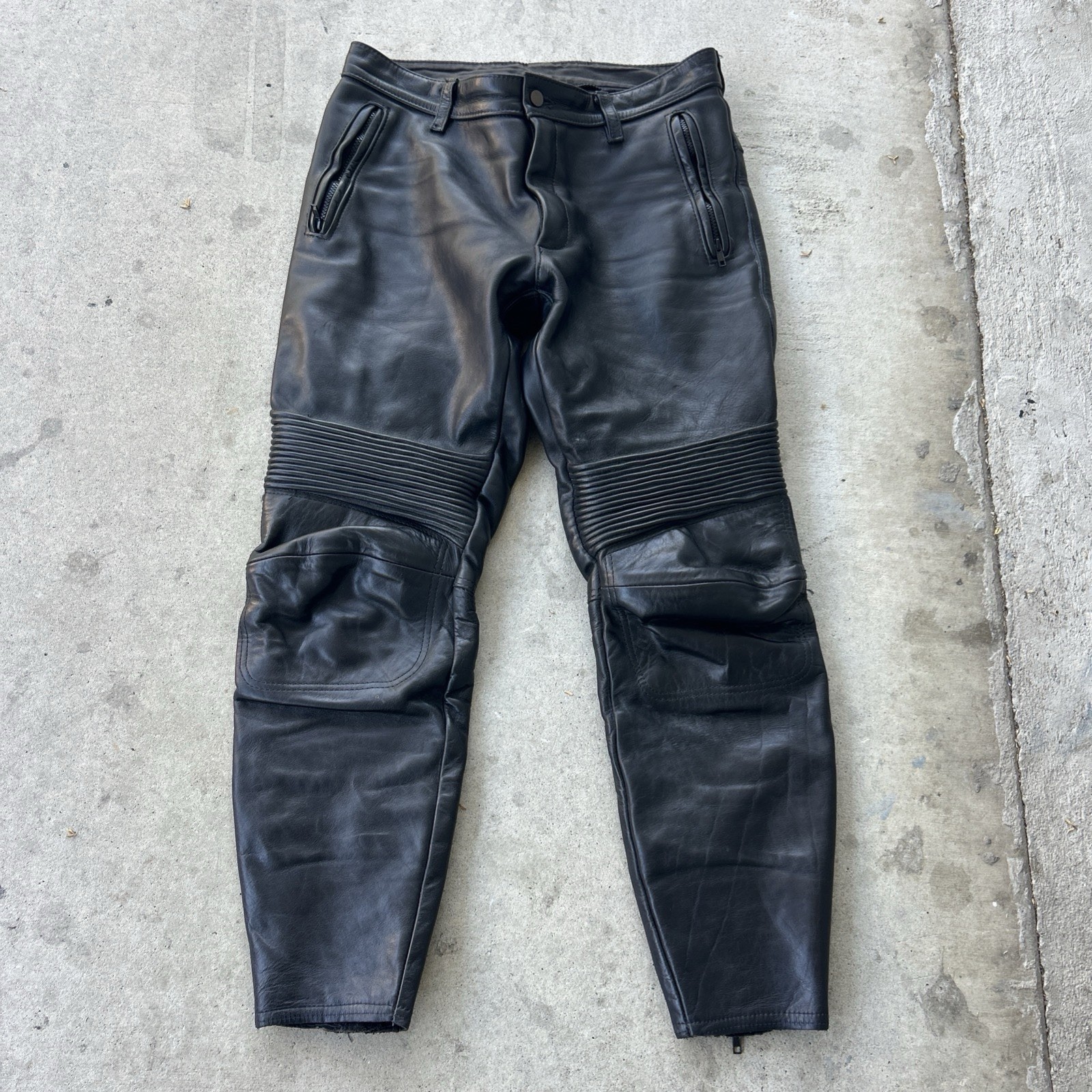 Buell AMERICAN MOTORCYCLES Vanson Heavy Duty Leather Motorcycle Pants Size L Buell AMERICAN MOTORCYCLES Vanson Heavy Duty Leather Motorcycle Pants Size L