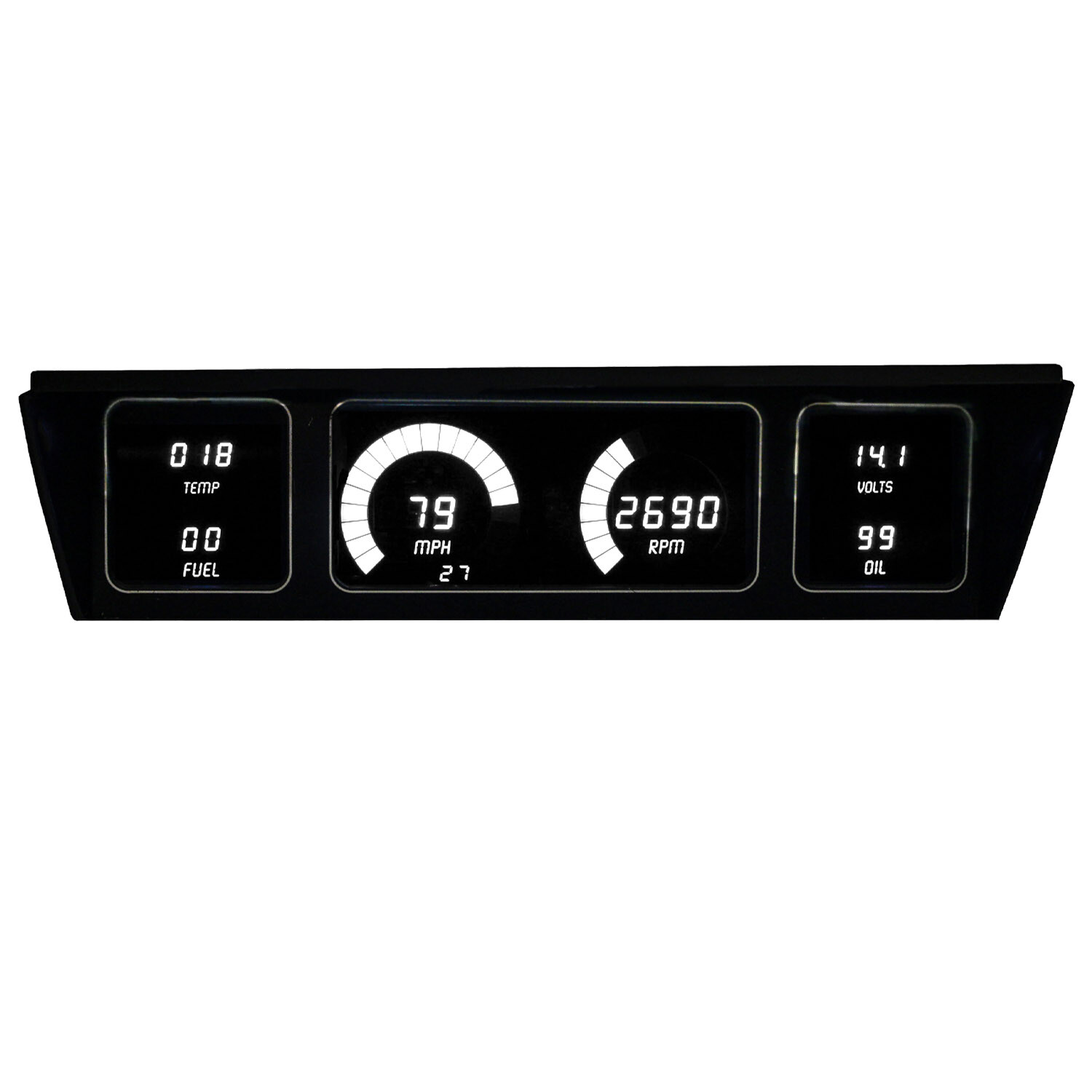 1977-1990 Chevy Impala Caprice Digital Dash Panel Gauge Cluster WHITE LEDs
