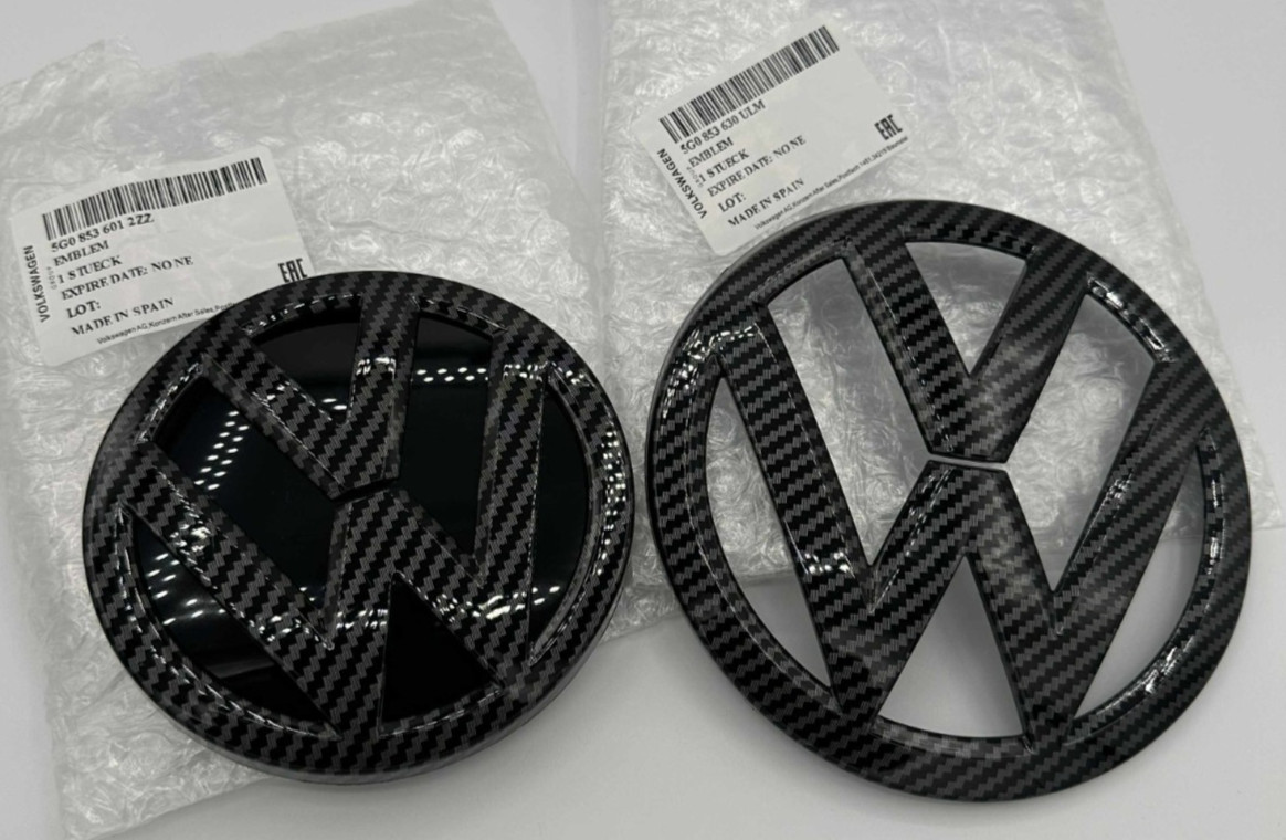 New Carbon Fiber Front and Rear Badge Emblem for VW MK7 GTI GOLF7 Set New Carbon Fiber Front and Rear Badge Emblem for VW MK7 GTI GOLF7 Set