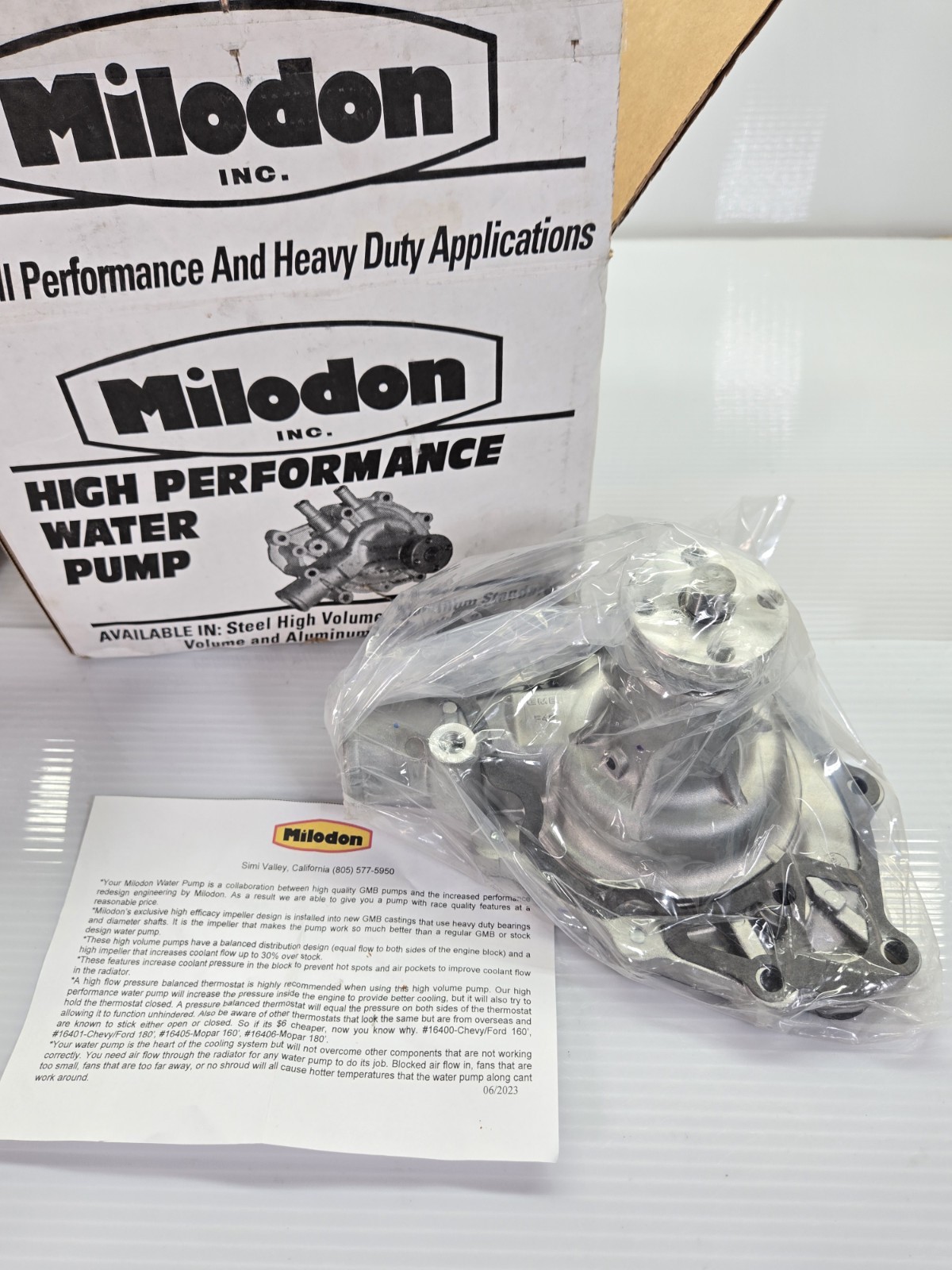 MILODON Water Pump - Aluminum SBF 289-351W- 16330 MILODON Water Pump - Aluminum SBF 289-351W- 16330