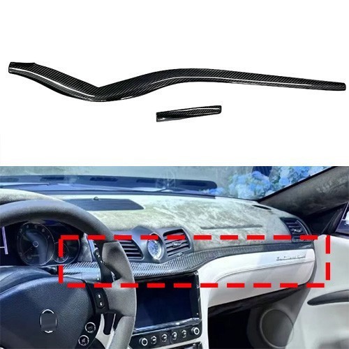 100% Carbon Center Dash Door Cover Kit Overlay for Maserati GranTurismo GC 08-19