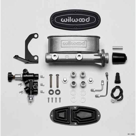 Wilwood 261-13269 H/V Tandem Master Cylinder Kit, Brkt/Valve, 1 Inch