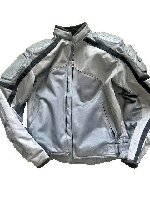 First Gear Motorcycle Jacket Men's Large Grey First Gear Motorcycle Jacket Men's Large Grey