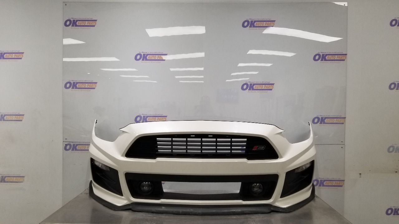 17 FORD MUSTANG ROUSH RS3 FRONT BUMPER WITH GRILLES AND LIGHTS PEARL WHITE