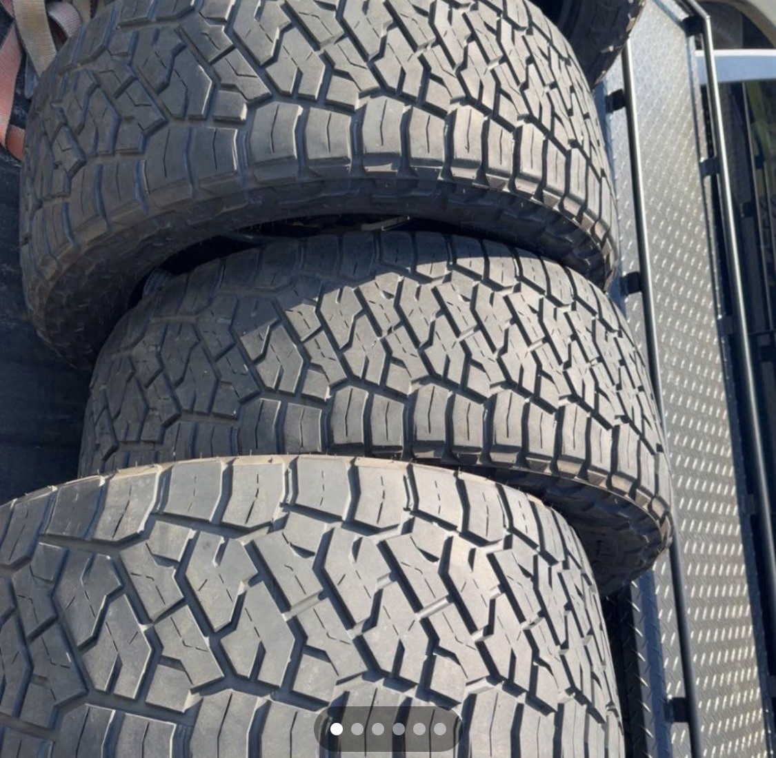 Set of 4 Used 33x12.50R20 Toyo Open Country R/T Trail Tires - 81% tread left