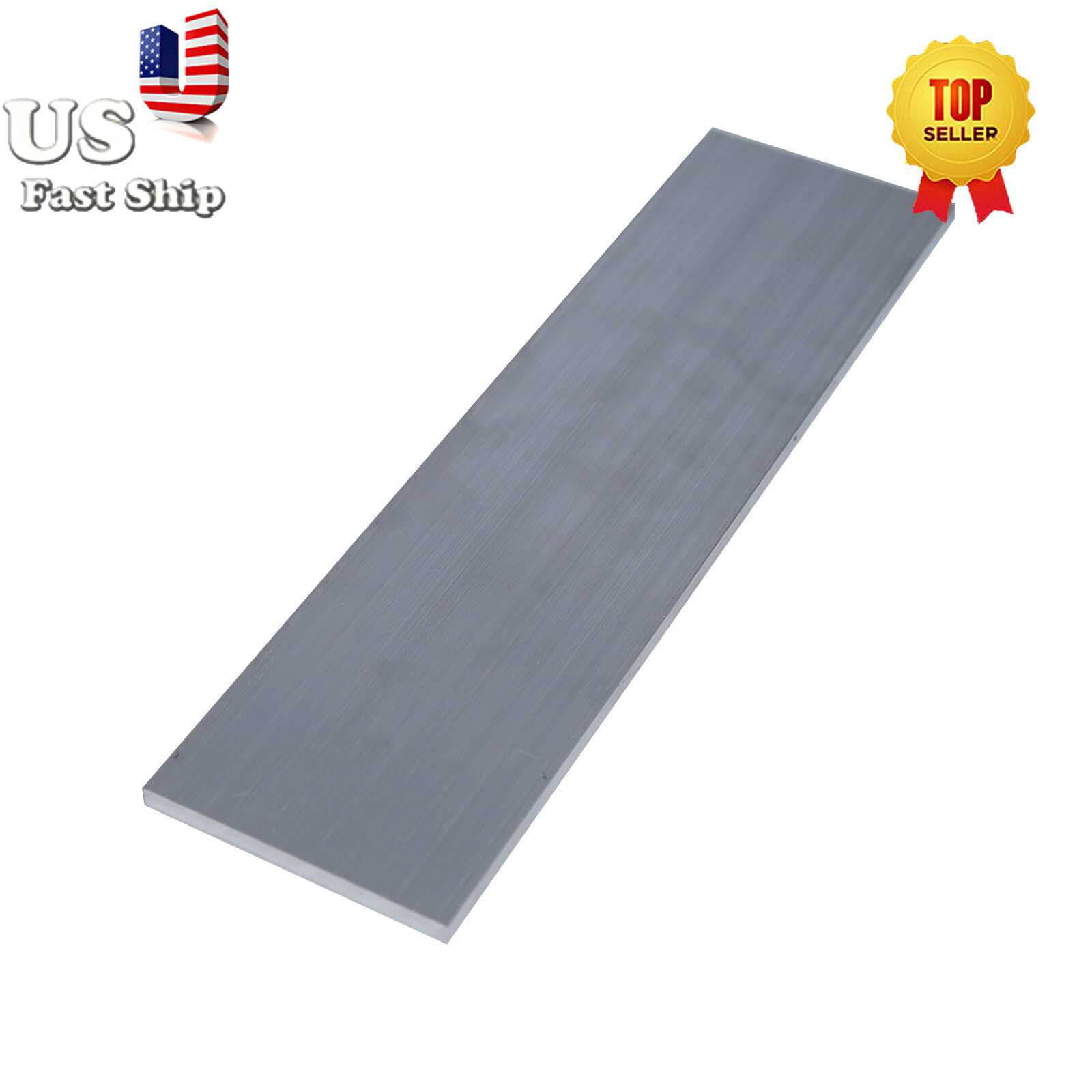 1XSilver 6mm Thick X80 WideX300mm Long 6061-T6 Aluminum Flat Bar 6061 MILL STOCK
