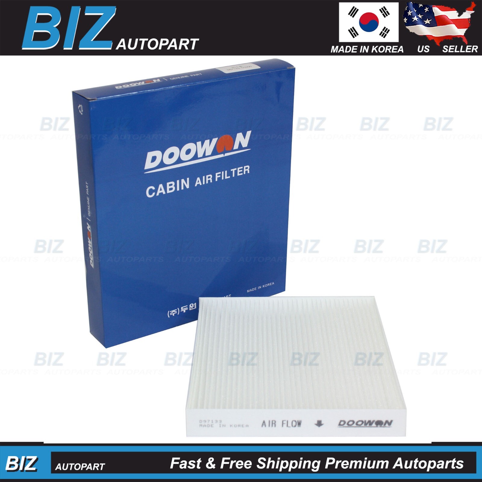 OEM DOOWON Cabin Air Filter for 2005-2017 Hyundai Kia 97133-2E210