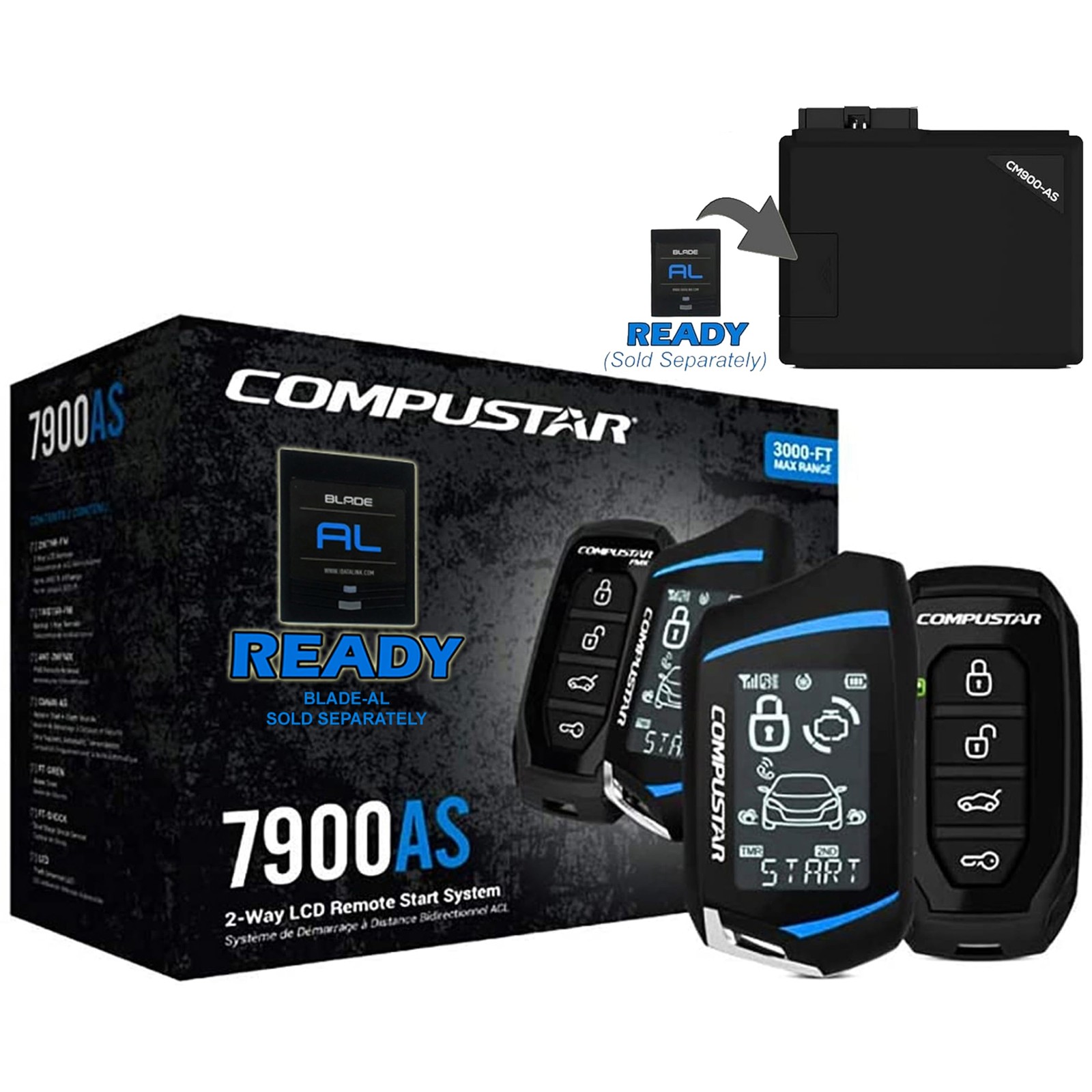 Compustar CS7900-AS All-in-One 2-Way Remote Start and Alarm Bundle 