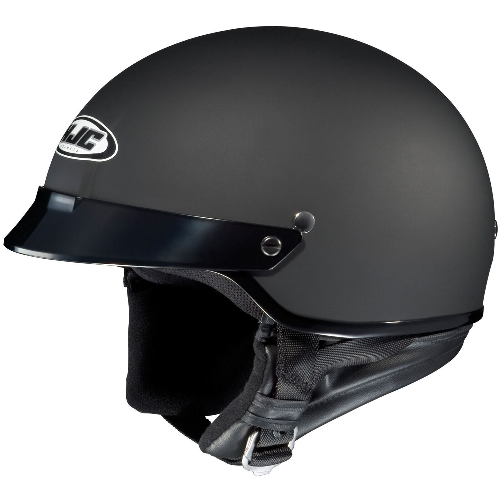 Open Box HJC Adults CS-2N Motorcycle Half Helmet Flat Black - XL