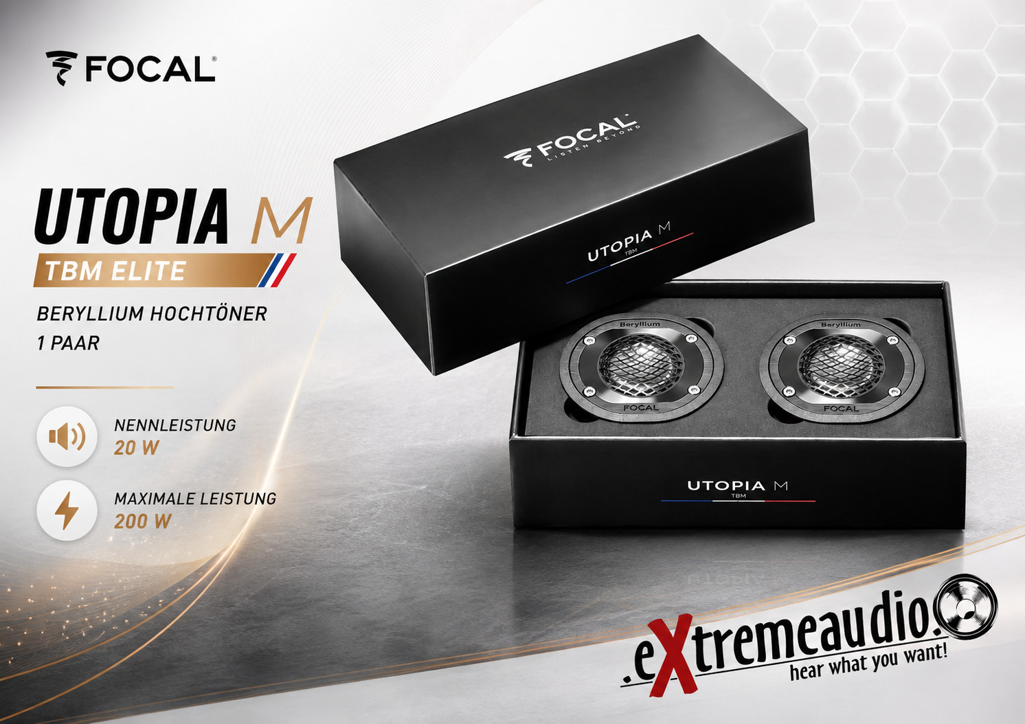 Focal TBM Elite Utopia Be UTOPIA M-Series 25 mm Tweeters 1-Pair Focal TBM Elite Utopia Be UTOPIA M-Series 25 mm Tweeters 1-Pair
