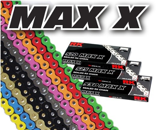 RK 525 Max X Chain 150 Links Black/Chrome