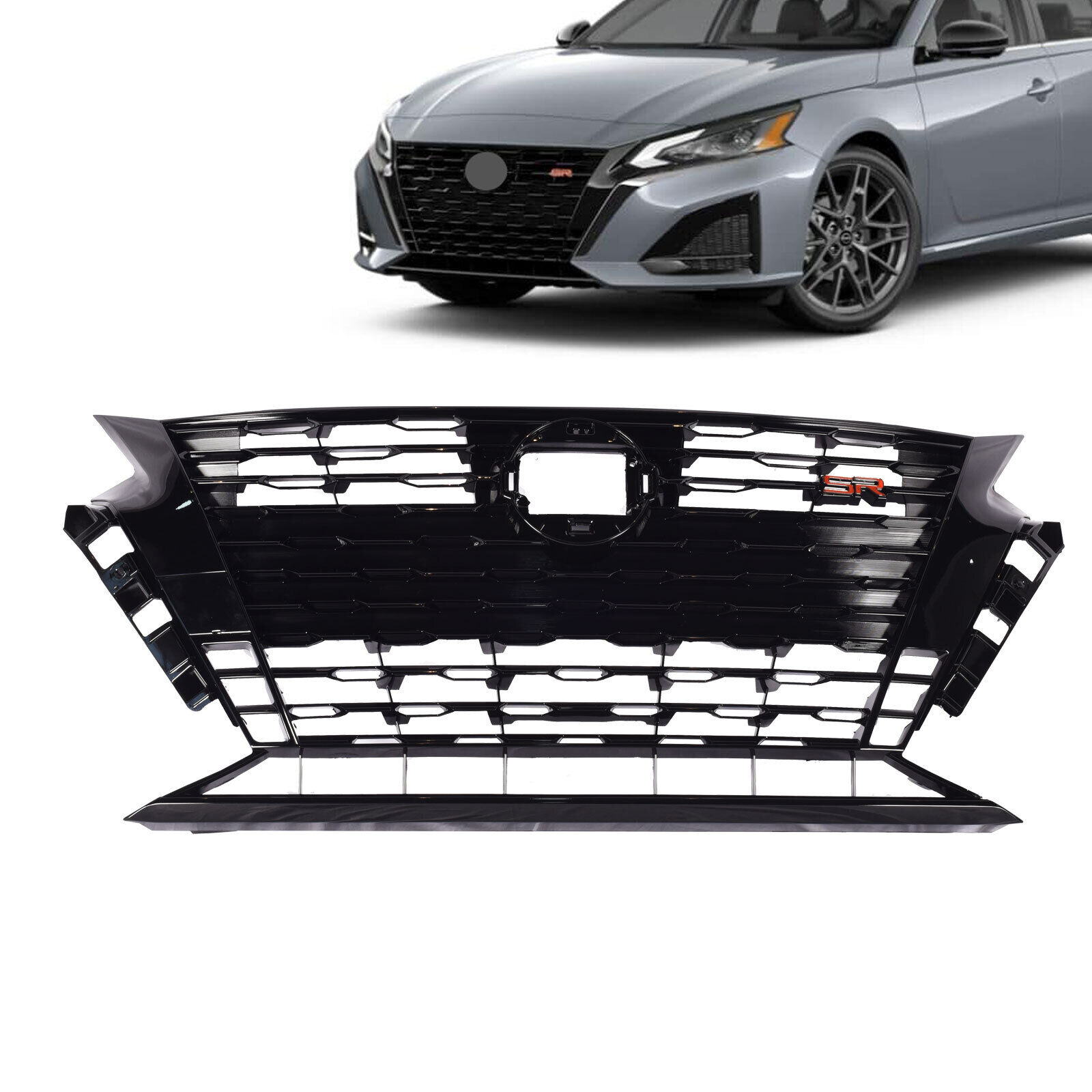 Fits Nissan Altima SR 2023-2024 Front Grille Grill Gloss Black 62310-9HF8E