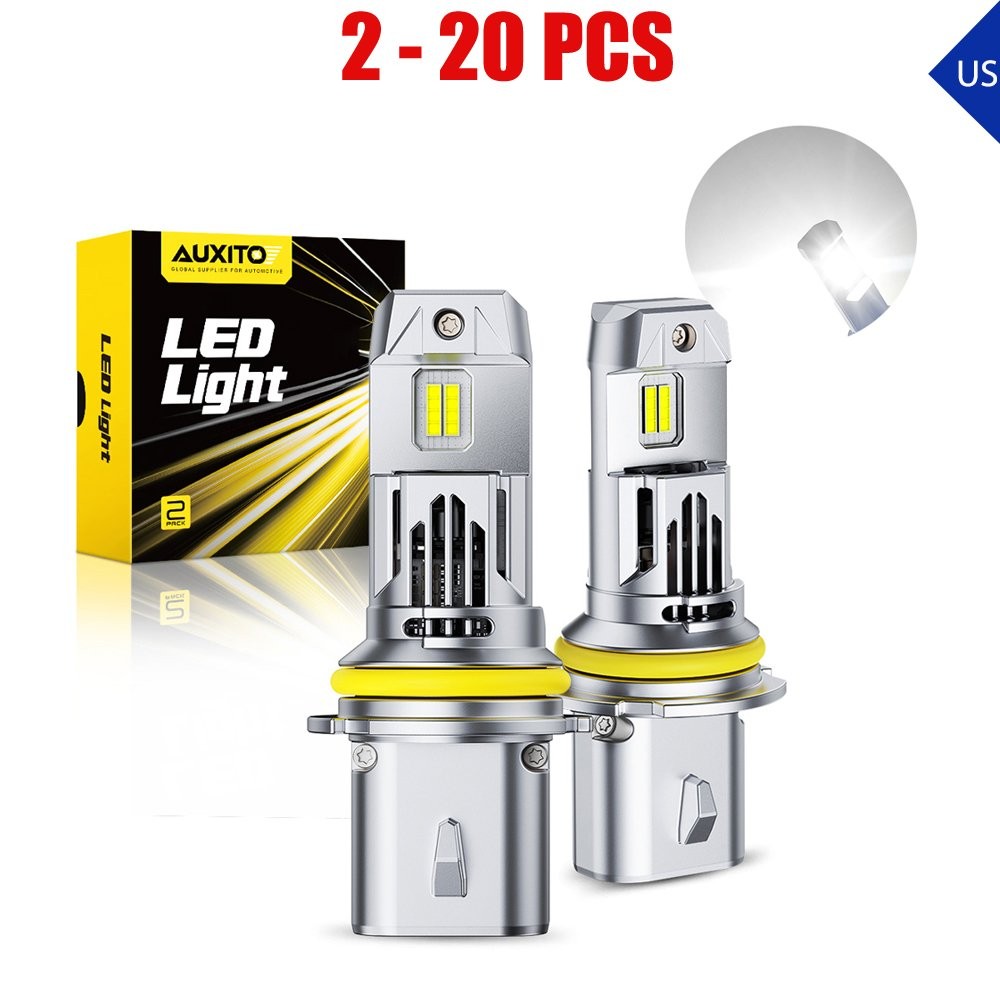 2-20X HB5 9007 Super Bright LED Headlight Bulb White 6500K Hi-Lo Beam AUXITO M6S