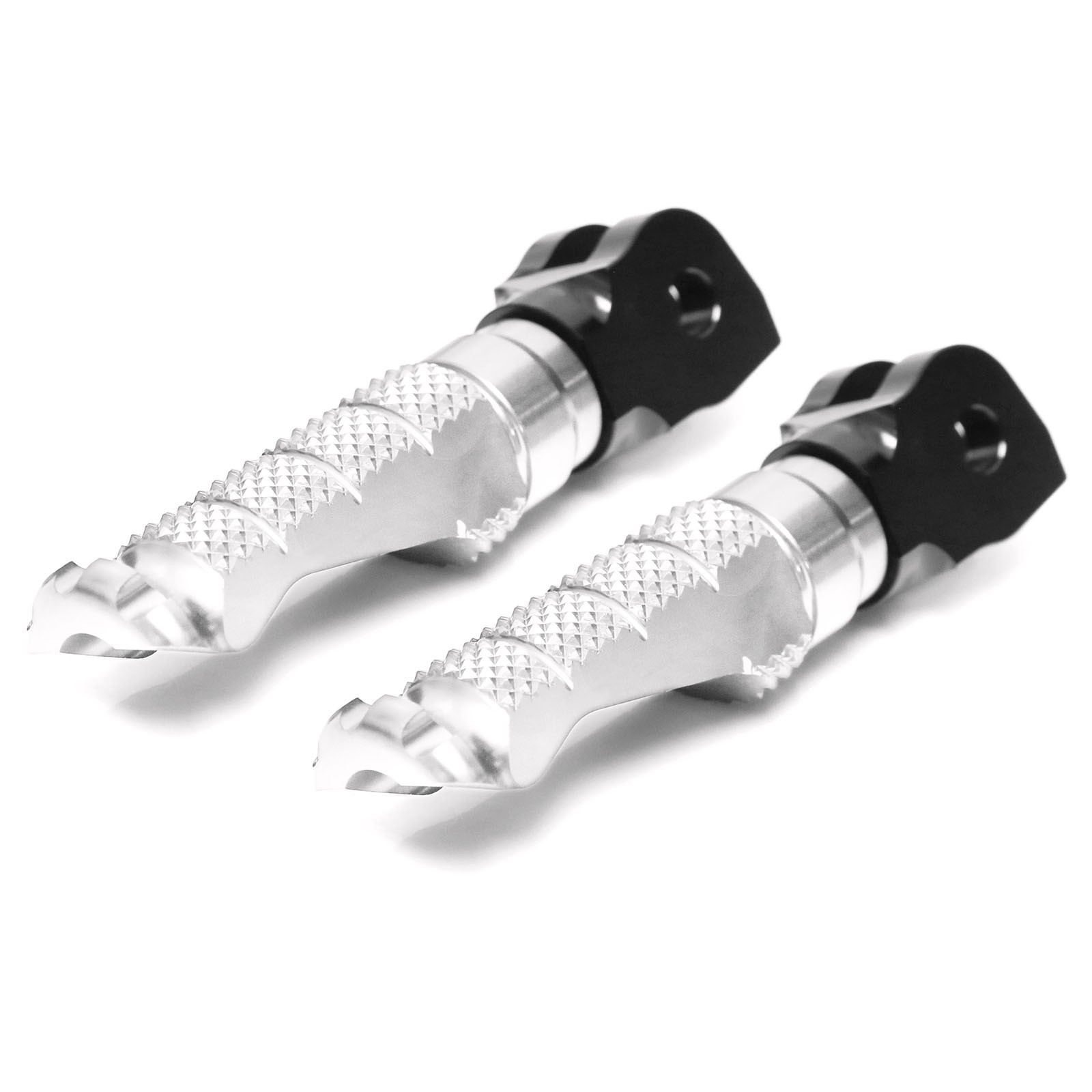 R-FIGHT Silver Front Foot Pegs For Kawasaki Versys 650 KLE 18 19 20 21 22 23