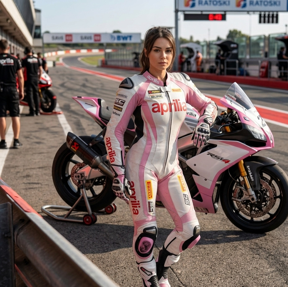 Ladies Motorcycle Leather Racing Suit Women Cowhide and Kangaroo CE Armor 1Piece