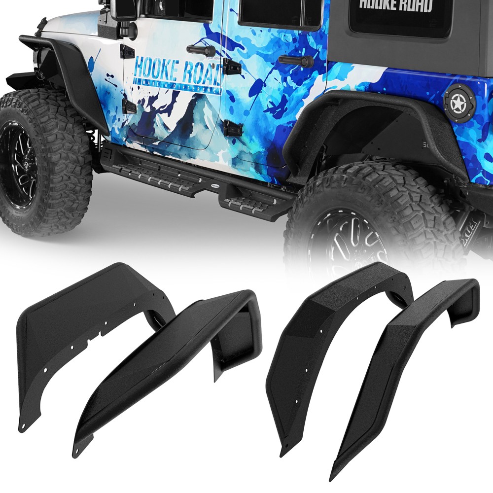4x Tube Style Fender Flares Trim or 4x Inner Liners for 07-18 Jeep Wrangler JK