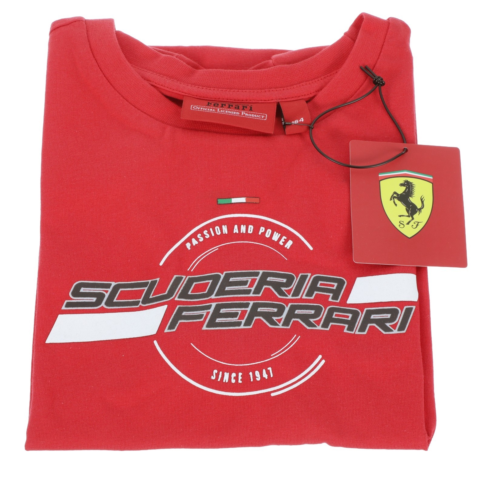 GENUINE Scuderia Ferrari 13-14 KIDS Passion And Power Since 1947 Red T FB6011G
