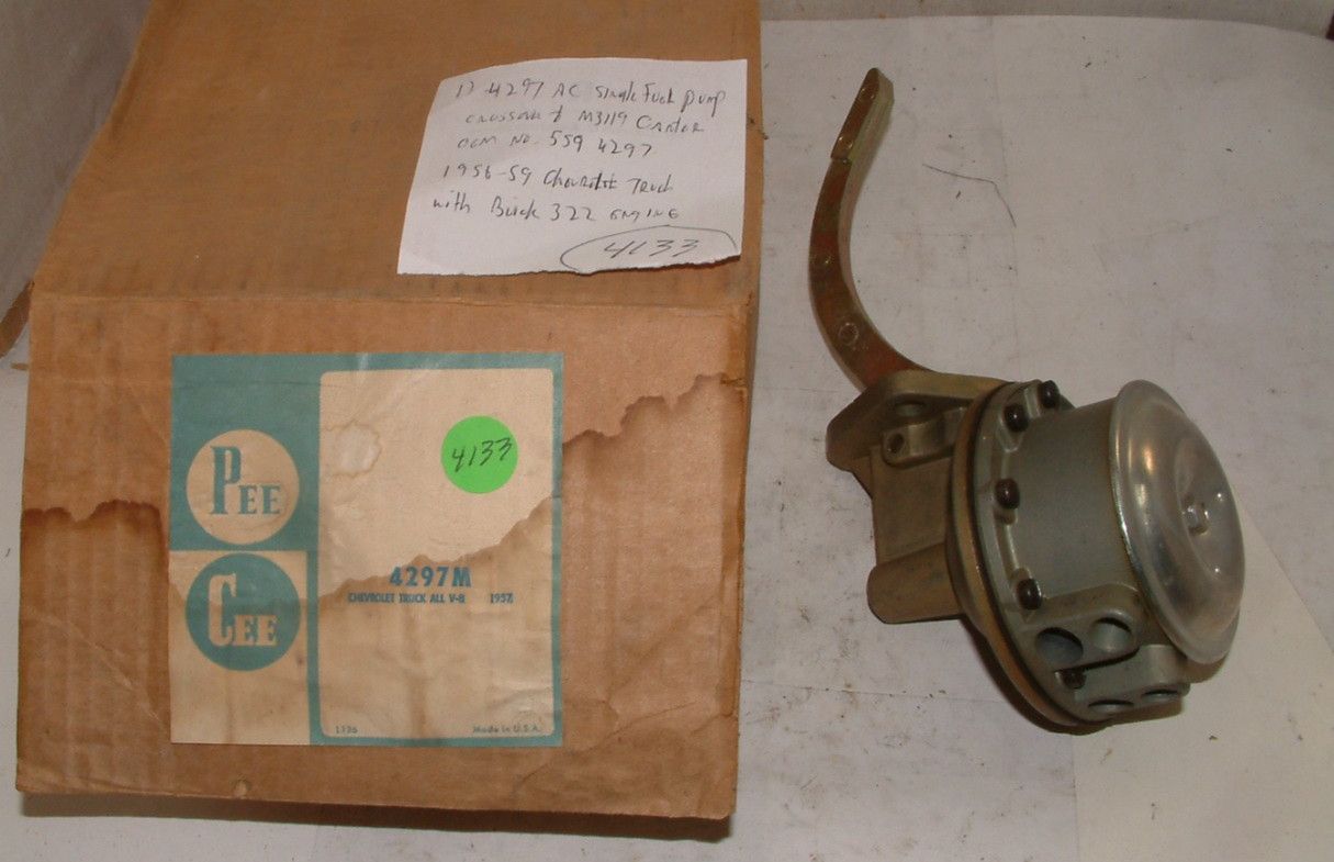 NOS FUEL PUMP for 1956-1959 Chevrolet trucks w/ Buick 322 ci engine