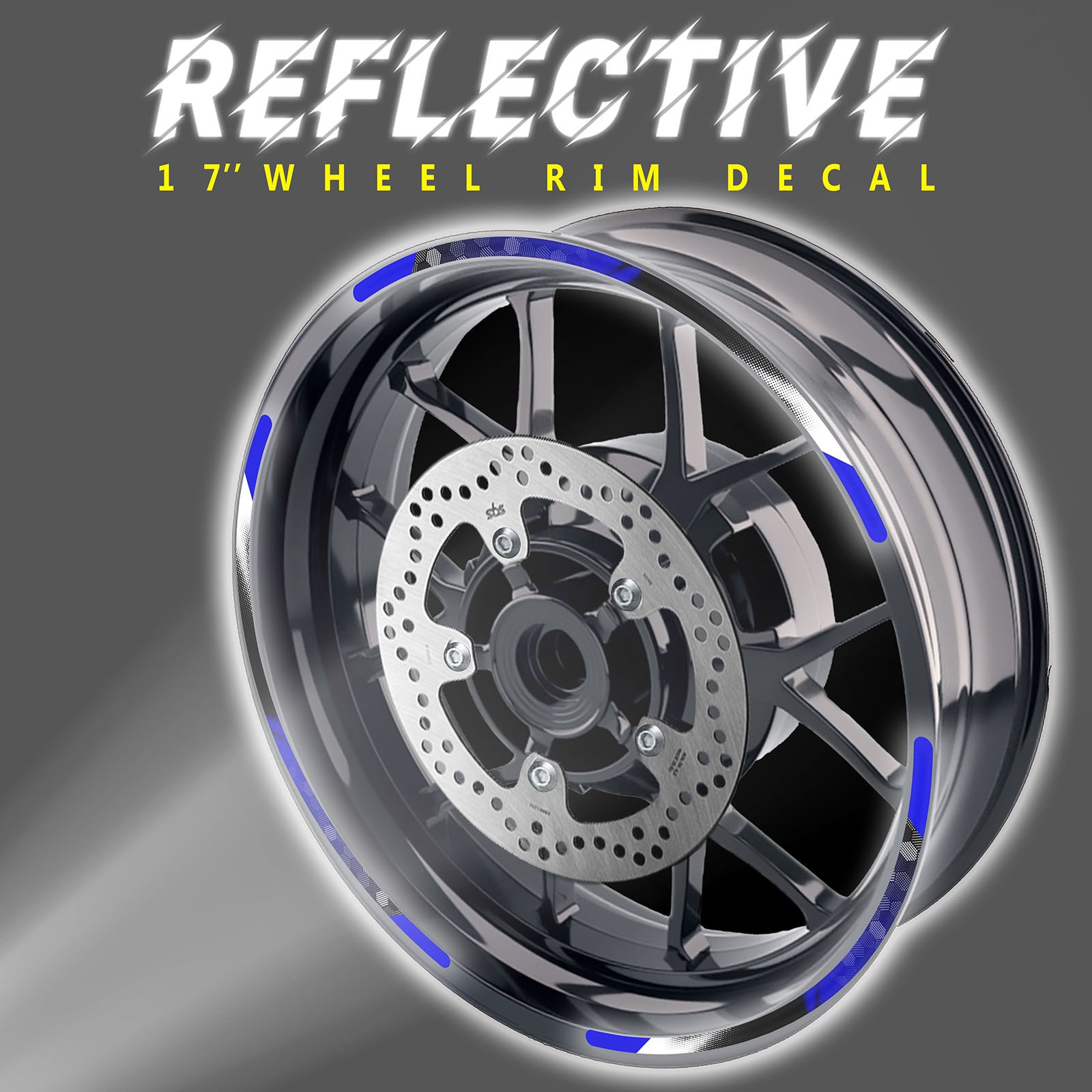 Comb Reflective Wheel Rim Stickers For Triumph STREET TWIN 16-19 18 17