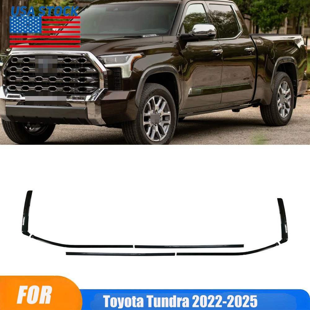 Glossy Black Window Trim For Toyota Tundra 2022 2023 2024 2025 2026