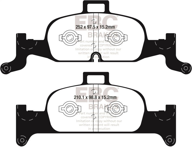 EBC Yellowstuff Brake Pads for 2017-2018 Audi A4 Allroad Quattro – Front Fit