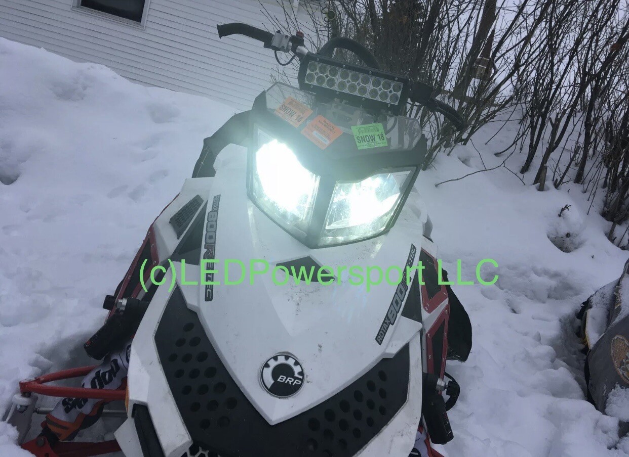 2014 Ski Doo Freeride 800 Etec LED Headlight Kit Plug & Play SOLD BY SNOWMOBILER