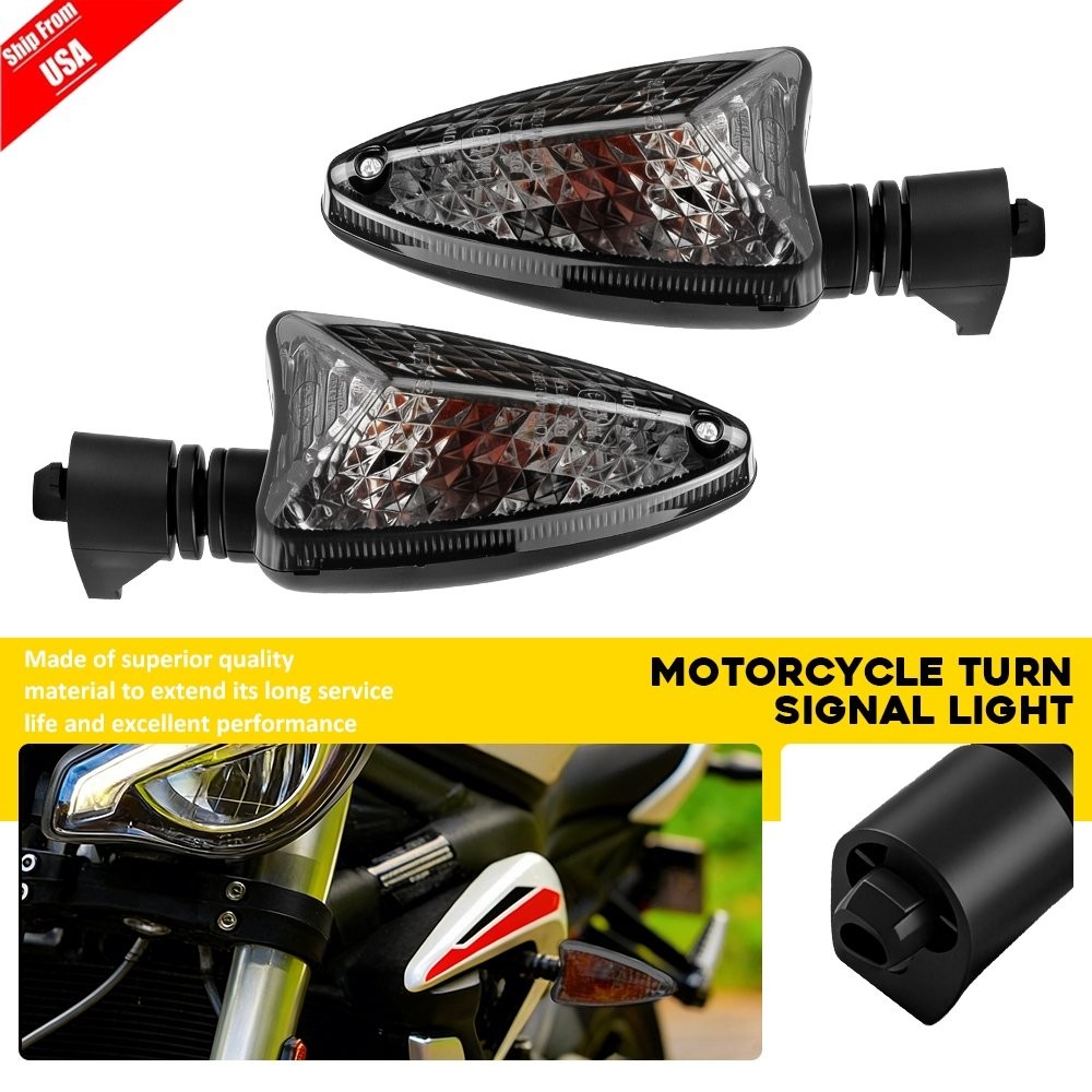 2x Smoke Turn Signals Indicators For Triumph Tiger 1050 2007-13 Aprilia SXV 550