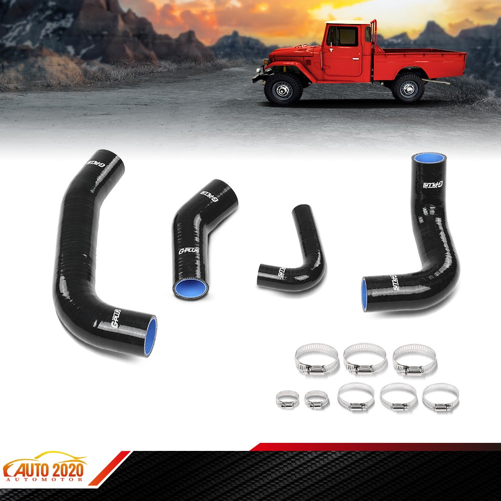 4pcs Radiator Hose Kit Fit For 1968-1984 4x-series Toyota Land Cruisers