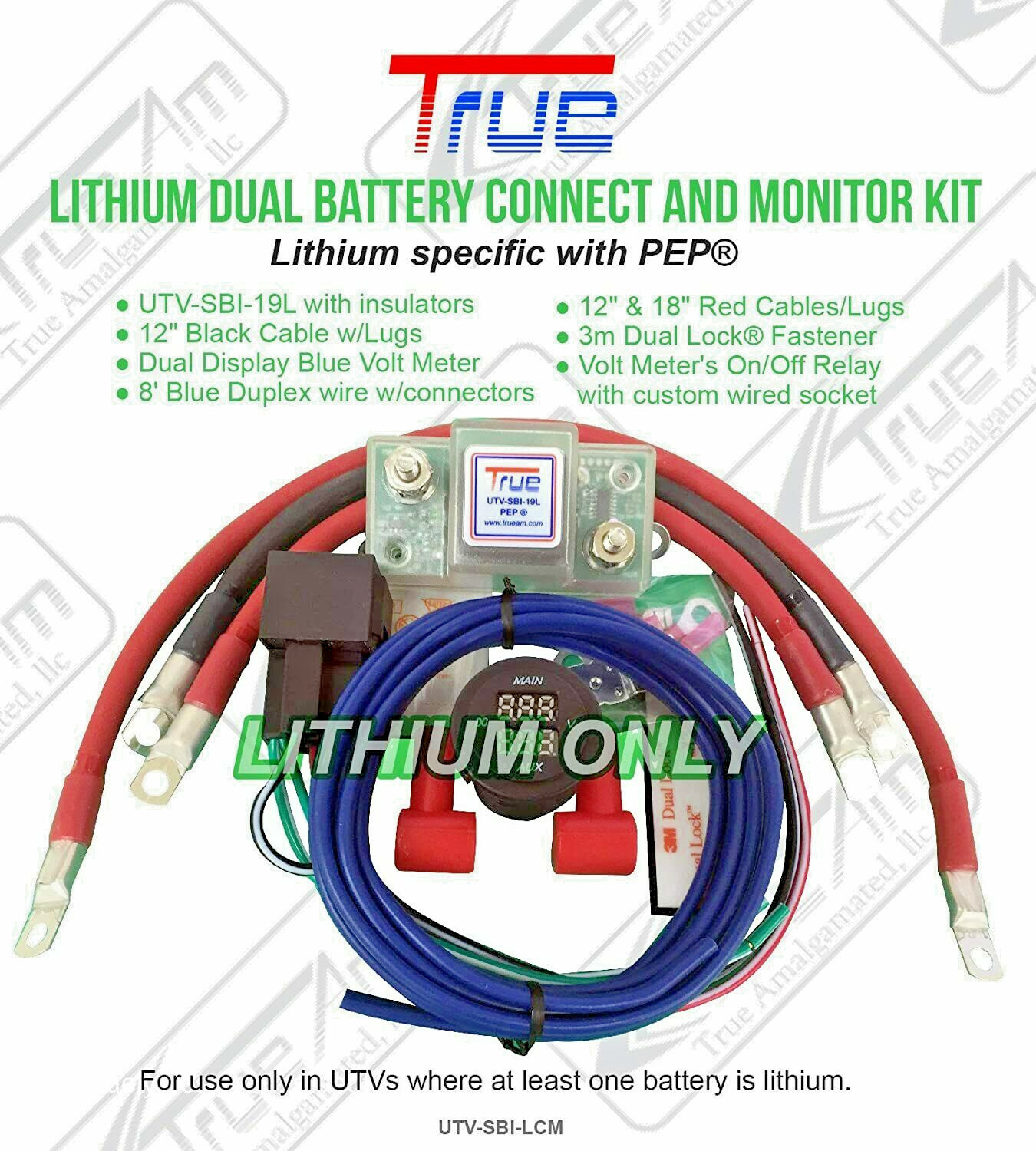 True® UTV Lithium Dual Battery Connect & Monitor Kit UTV-SBI-LCM True® UTV Lithium Dual Battery Connect & Monitor Kit UTV-SBI-LCM
