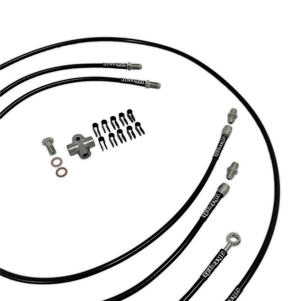 GKTECH S chassis braided brake line kit to suit Wilwood hydro kit calipers Free