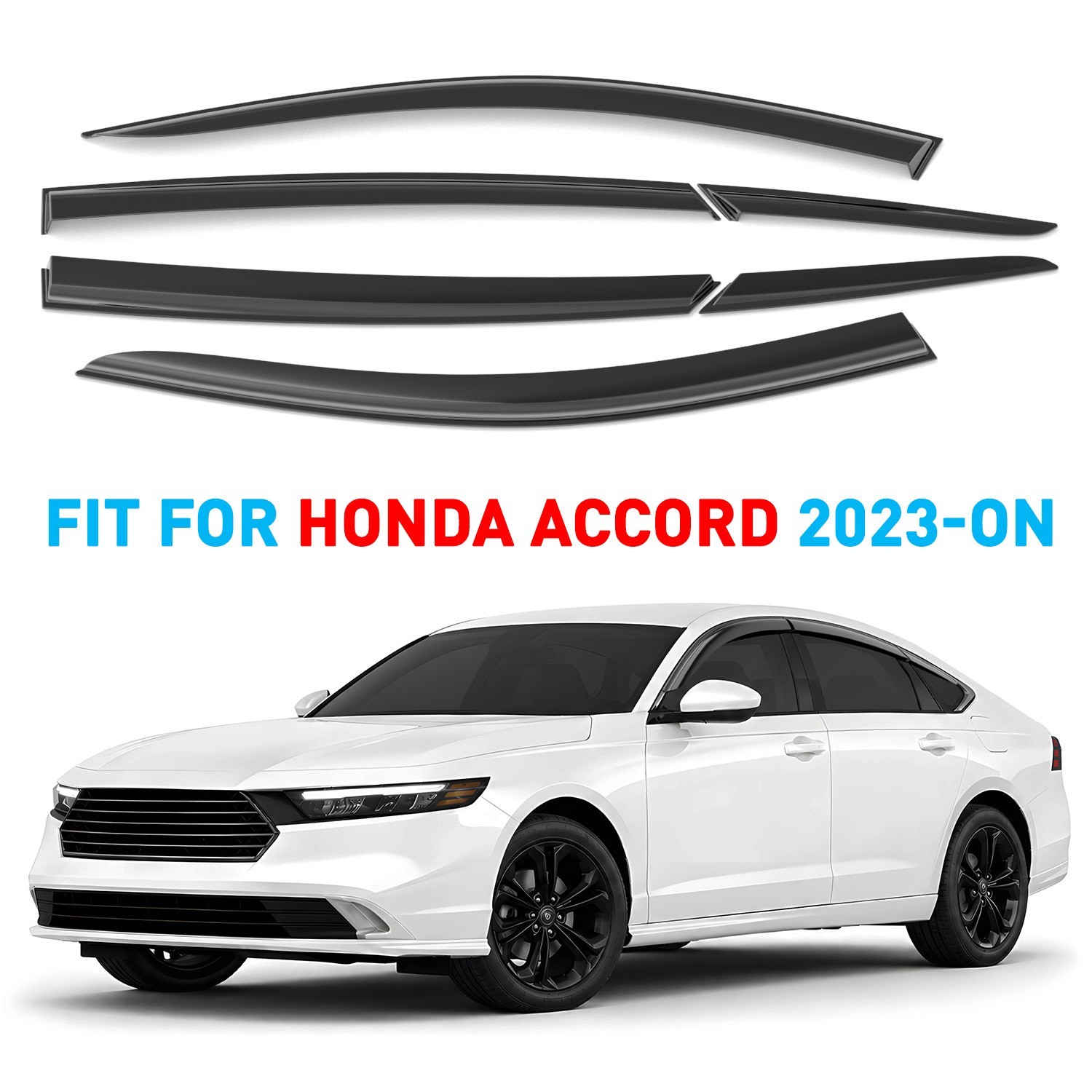 Rain Guards Vent Visors Shade for 2023-2026 Honda Accord SHATTERPROOF Rain Guards Vent Visors Shade for 2023-2026 Honda Accord SHATTERPROOF