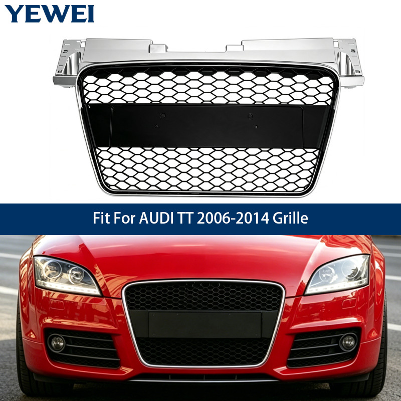 For 2006 2007 2008 2009-2011 2012 2013 2014 RS Grille Chrome Audi TT Quattro