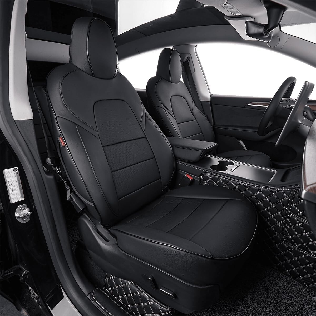 EKR Custom Fit Car Seat Cover for Tesla Cybertruck 2024-2025 Full Set Leather