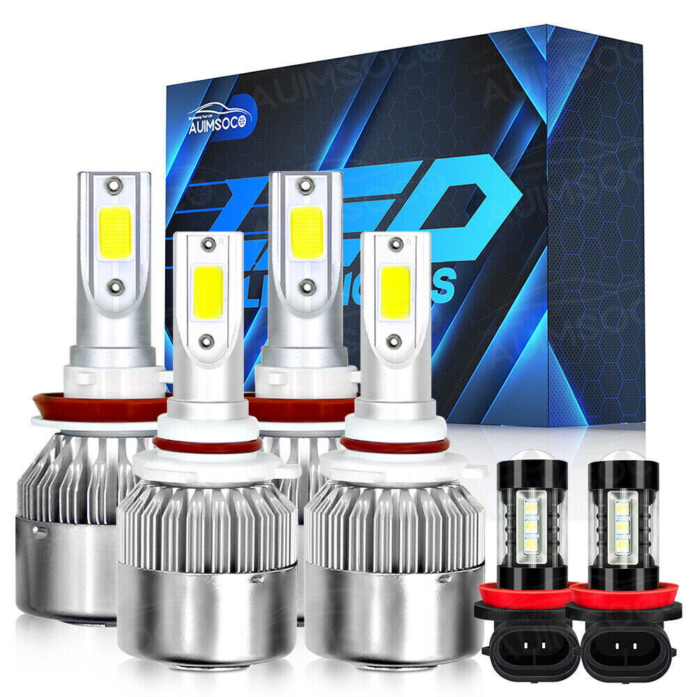 For 2013-2021 Lexus ES350 6000K LED Headlight Fog Light Bulbs Combo KIT White