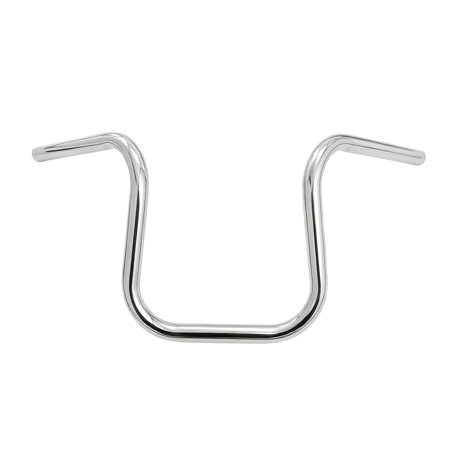 8-14“ Rise 1'' Round Ape Hanger HandleBars Fit Harley No Knurl & No Wiring Holes