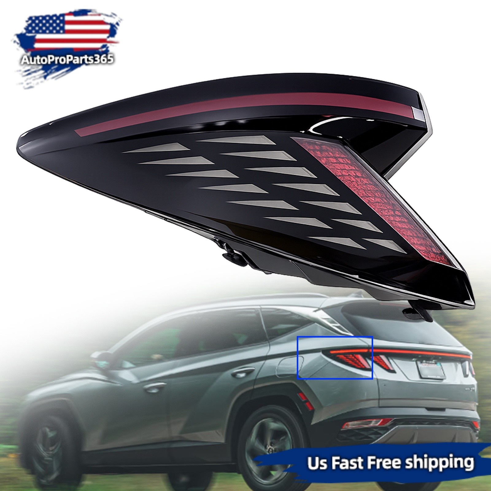 For 2022-2024 Hyundai Tucson LH Driver Side LED Outer Tail Light 92401-CW100