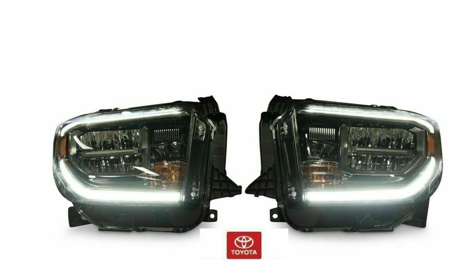 NEW OEM TOYOTA TUNDRA 2018-2019 TRD SPORT & PRO GLOSS BLACK LED HEADLIGHTS 2PC
