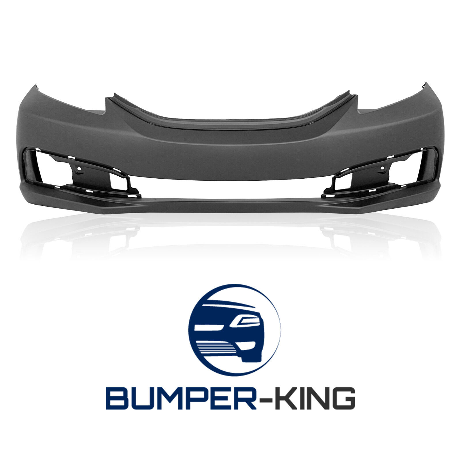 BUMPER-KING Primered Front Bumper Cover for 2013 2014 2015 Honda Civic Sedan