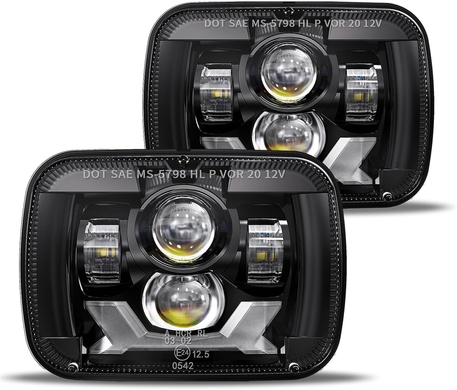 HWSTAR 2022 180W 1000% Bright H6054 5x7 7x6 Led Headlights Compatible with Je... HWSTAR 2022 180W 1000% Bright H6054 5x7 7x6 Led Headlights Compatible with Je...