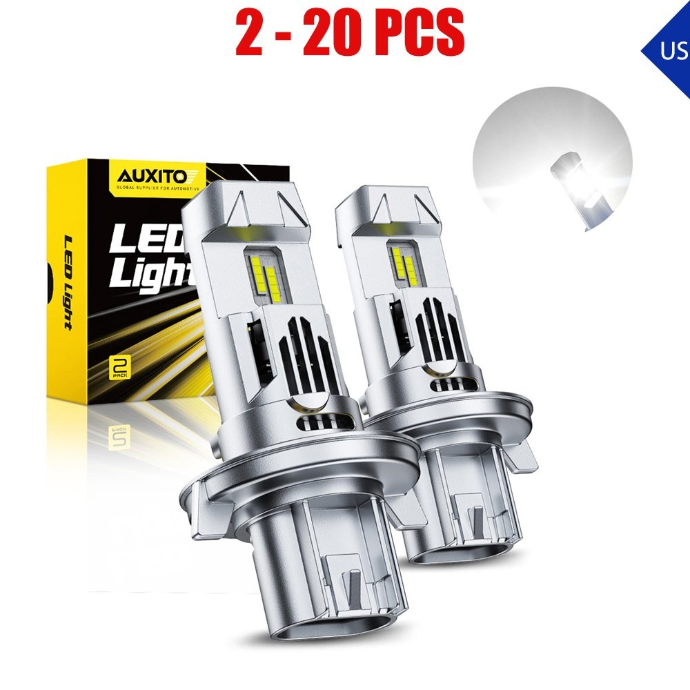 9008 H13 LED Headlight Bulb 6500K Hi/Lo Beam Super Bright White M6S AUXITO 2-20X