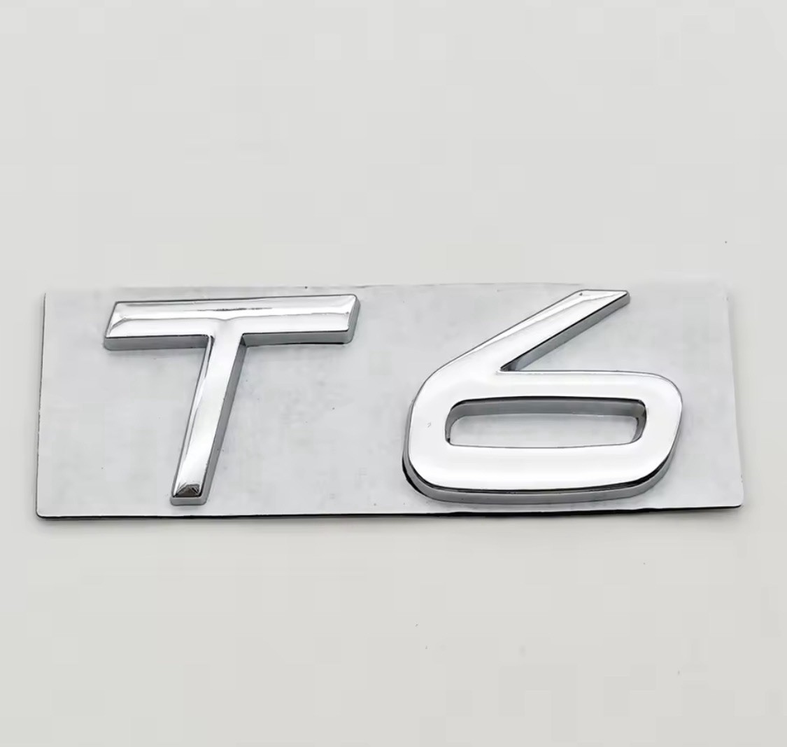 CHROME T6 FIT VOLVO REAR TRUNK TAILGATE EMBLEM BADGE DECAL NAMEPLATE LETTERS CHROME T6 FIT VOLVO REAR TRUNK TAILGATE EMBLEM BADGE DECAL NAMEPLATE LETTERS