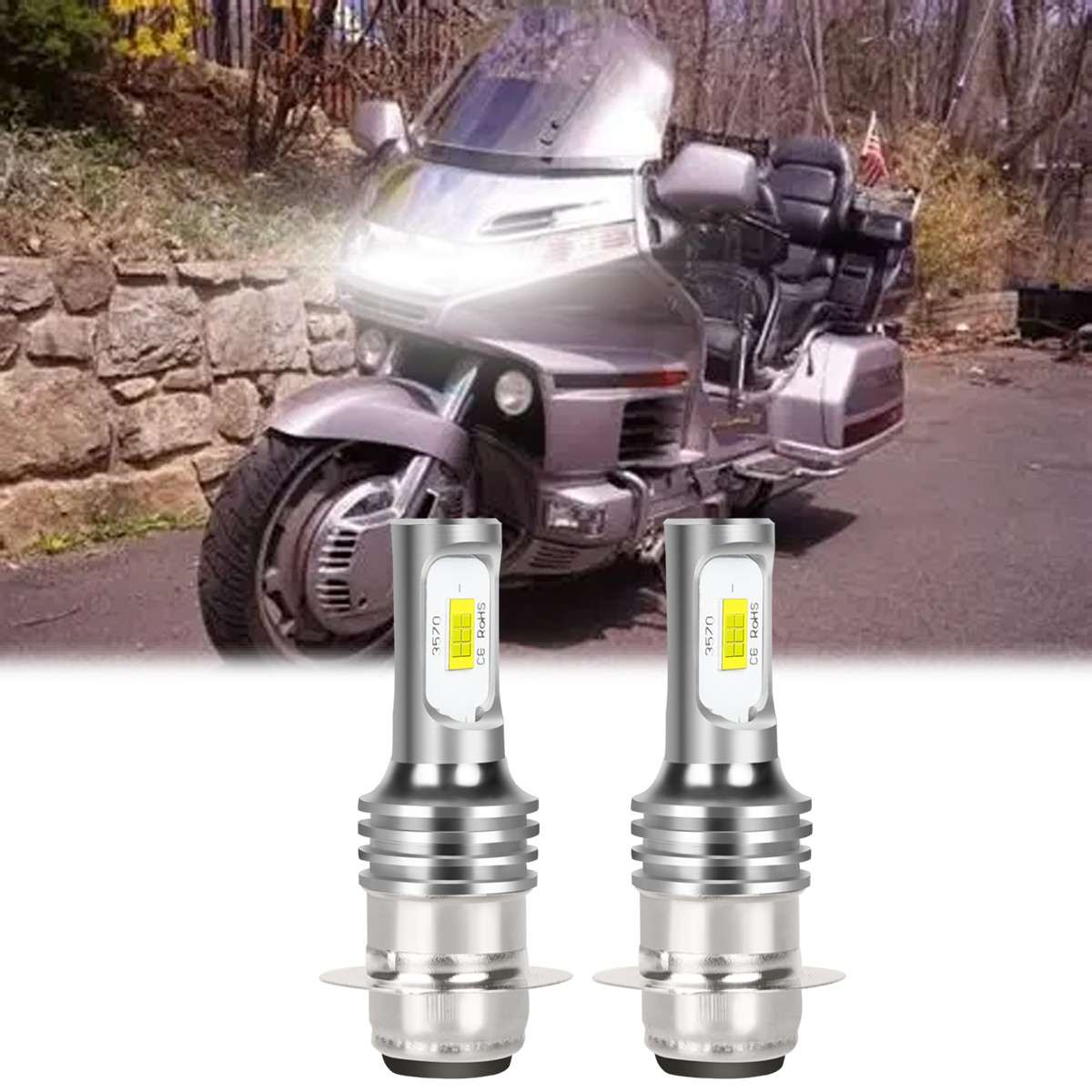 2 Ultra Hi/Lo LED Cornering Light Bulbs for Honda Gold Wing GL1500 SE 1998–2000