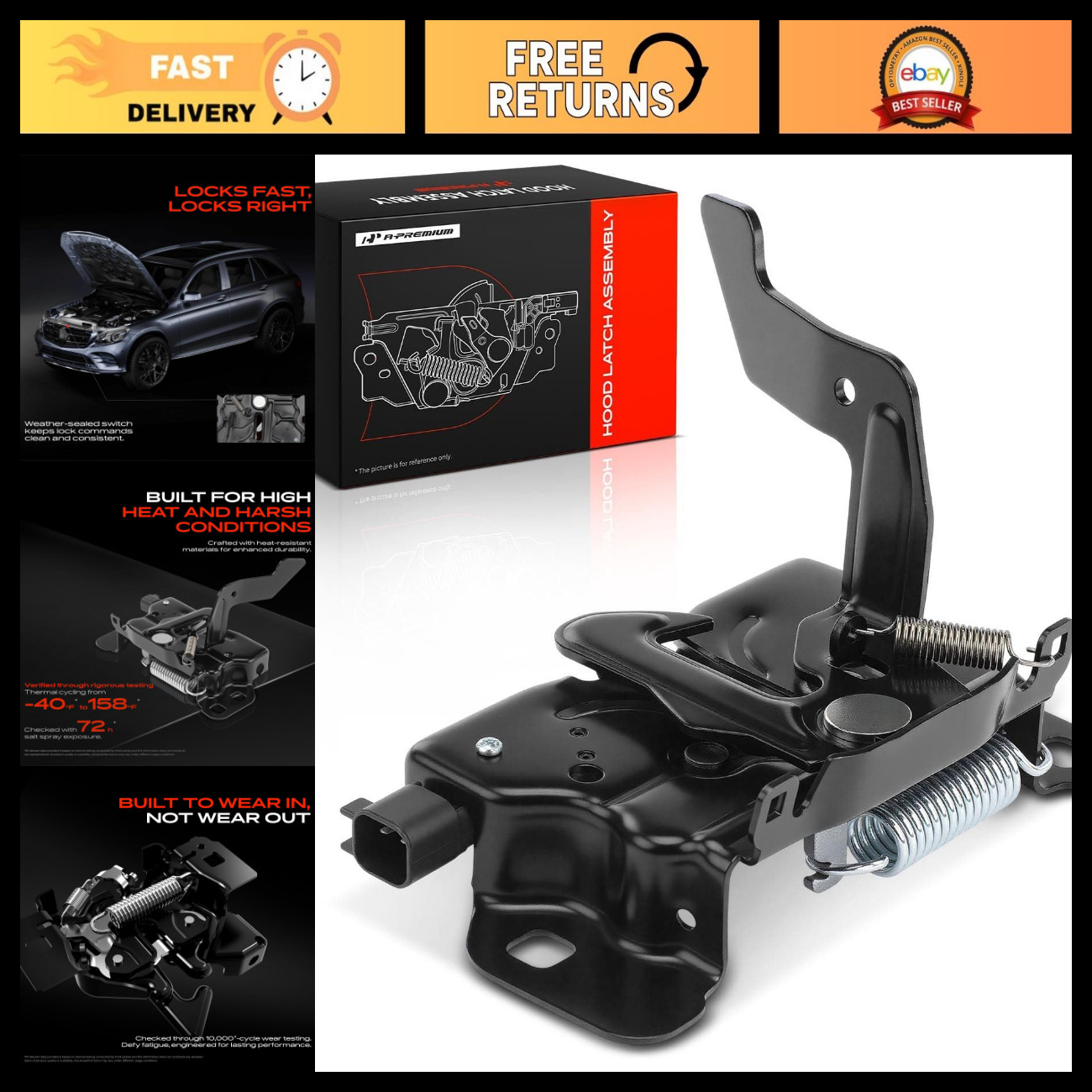 Hood Latch Lock Replacement for Secure Vehicle Closure - Durable & Easy Install