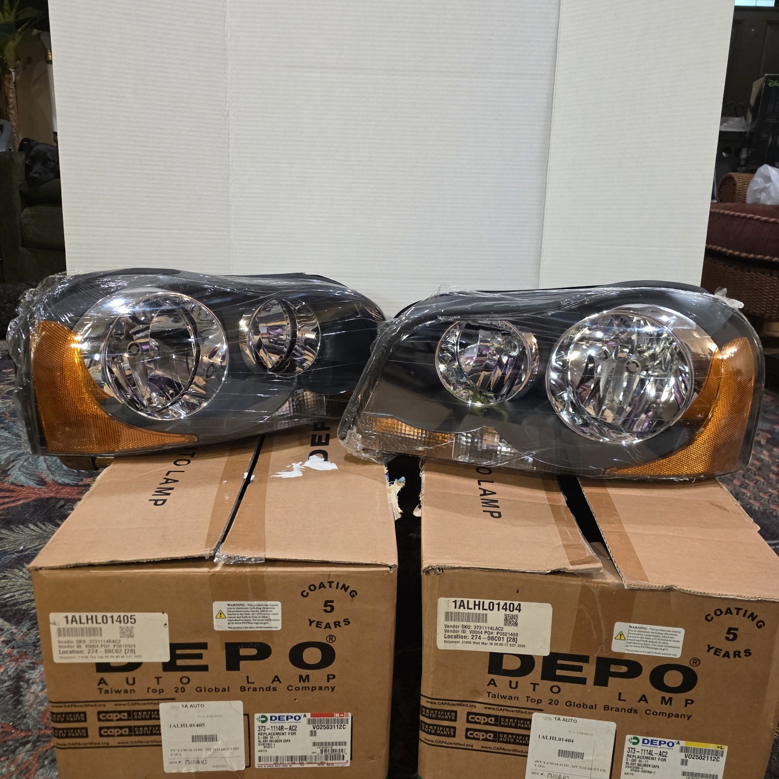 DEPO Headlight Pair Assembly RH for 2003-2014 Volvo XC90 VO2503112