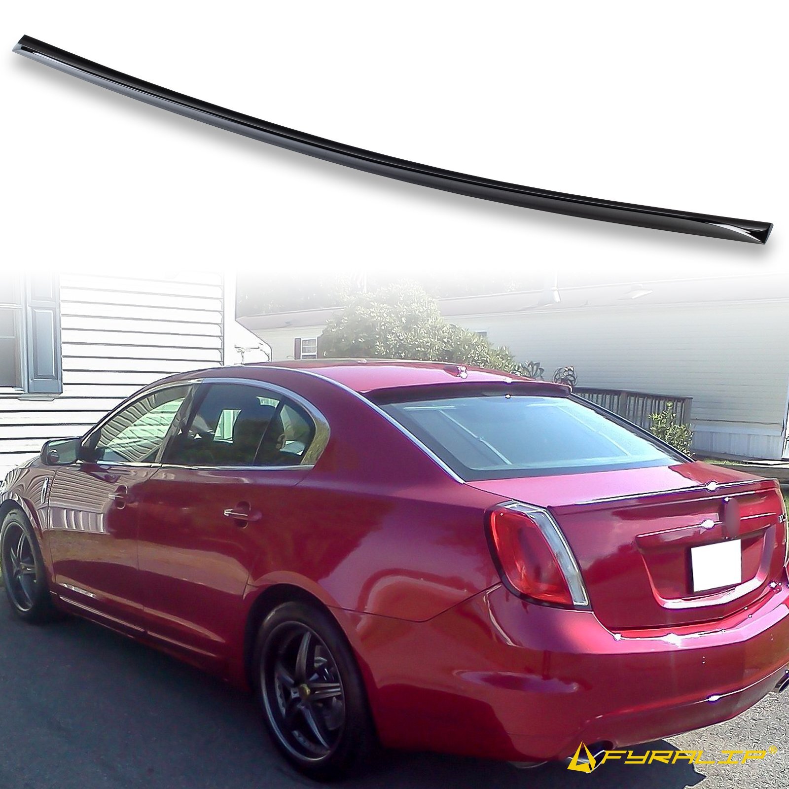 Fyralip Y15R Painted Black (Custom OK) Roof Spoiler Duckbill for Lincoln MKS 16- Fyralip Y15R Painted Black (Custom OK) Roof Spoiler Duckbill for Lincoln MKS 16-