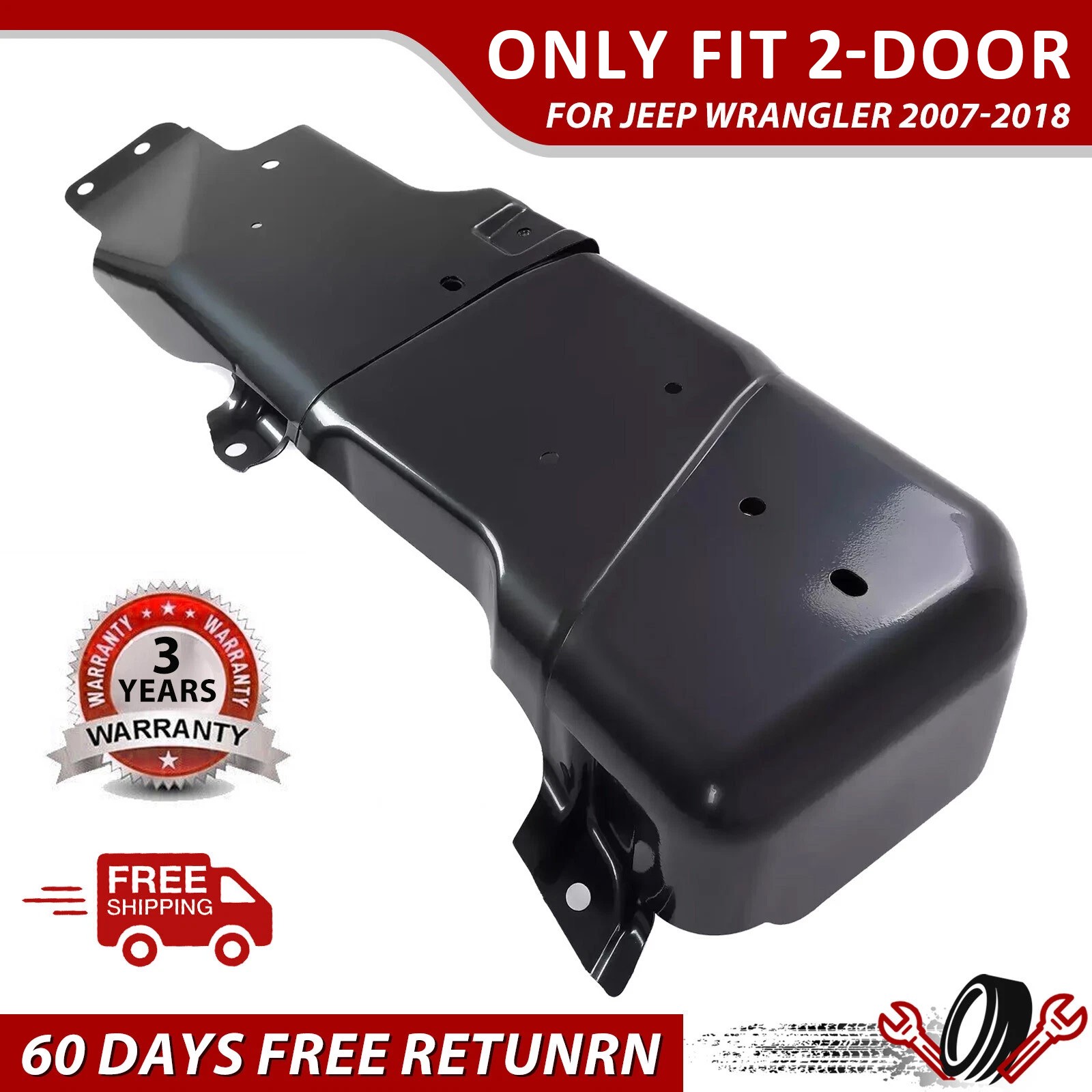Gas Fuel Gas Tank Skid Plate For 2007-2018 Jeep Wrangler & 2018 JK 2-Door Gas Fuel Gas Tank Skid Plate For 2007-2018 Jeep Wrangler & 2018 JK 2-Door