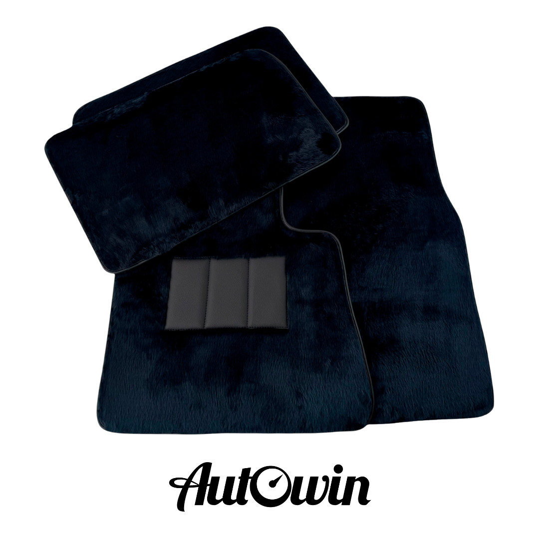 AutoWin Dark Blue Sheepskin Floor Mats for Rolls Royce Phantom Drophead Coupe