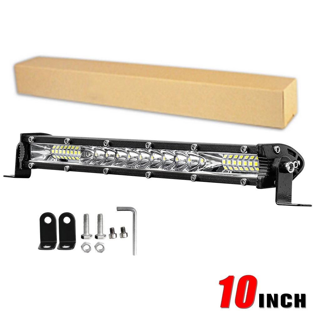 Ultra-thin 1200W 10inch Led Light Bar Flood Spot Combo Offroad Truck UTV SUV 12